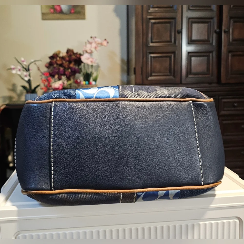 Coach Patchwork Denim and Leather Shoulder Bag - RARE - Picture 4 of 6